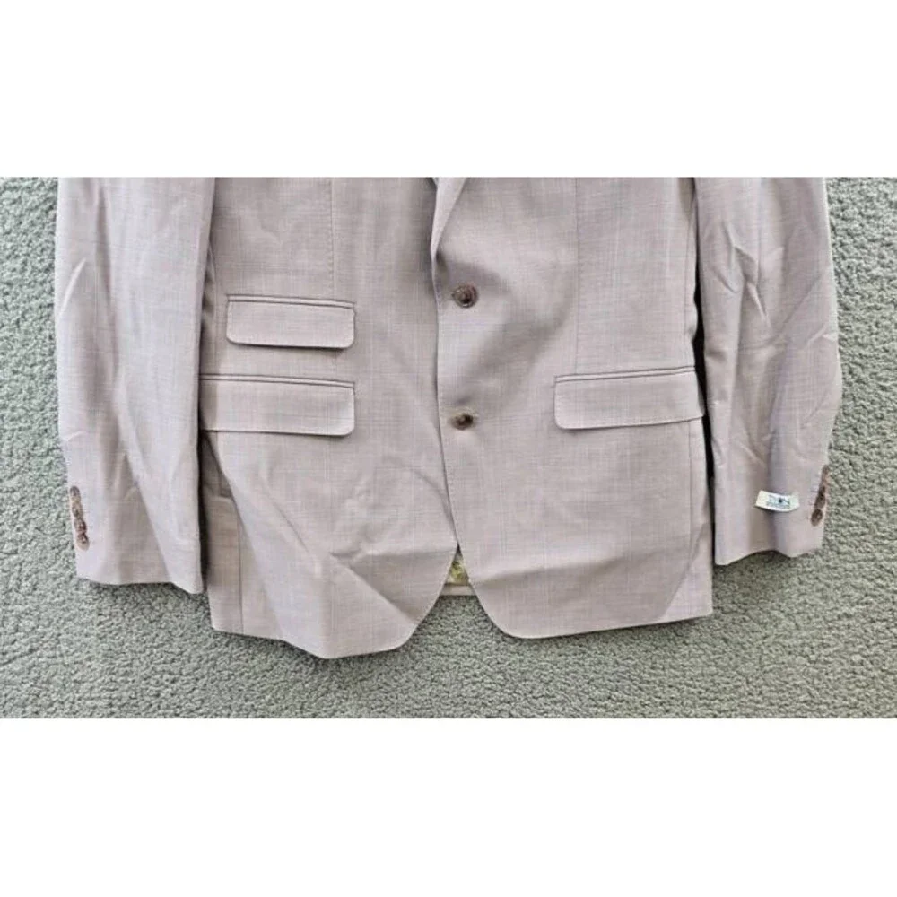 Tayion Collection Regular Fit Suit Jacket Men's 38R Pink Button Closure L/S
